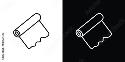 Foil icon in line design. Editable stroke icons.