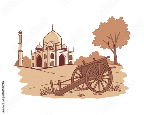 "Traditional Bullock Cart Journey Through Rural Village Life"
