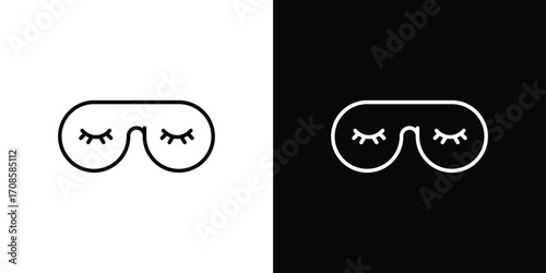 Eye mask icon in line design. Editable stroke icons.