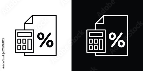 Estimate icon in line design. Editable stroke icons.