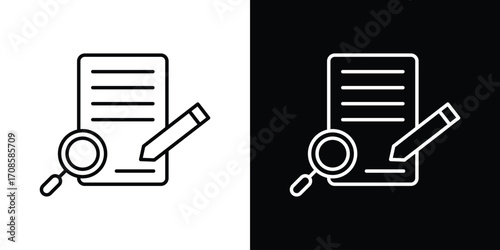 Defining icon in line design. Editable stroke icons.