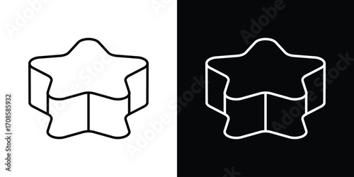 Cookie cutter icon in line design. Editable stroke icons.