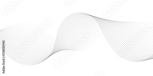 An abstract 3D rendered fractal wave pattern with blue, curved lines and a flowing motion