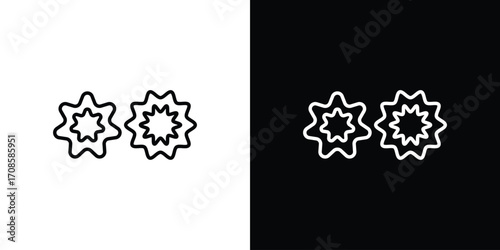Cookie cutter icon in line design. Editable stroke icons.