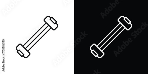 Chest expander icon in line design. Editable stroke icons.