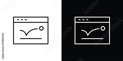 Bounce rate icon in line design. Editable stroke icons.
