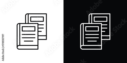 Books icon in line design. Editable stroke icons.