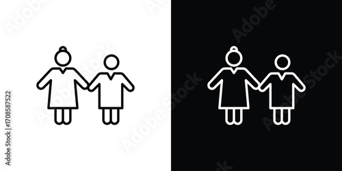 Baby sitter icon in line design. Editable stroke icons.