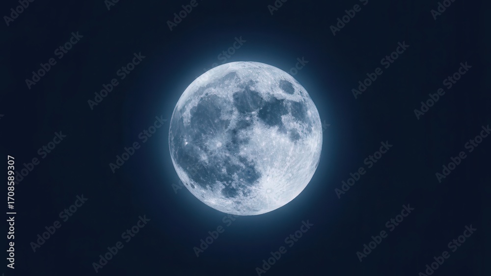 Fototapeta premium Stylized Moon. Minimal Poster Art Vector.