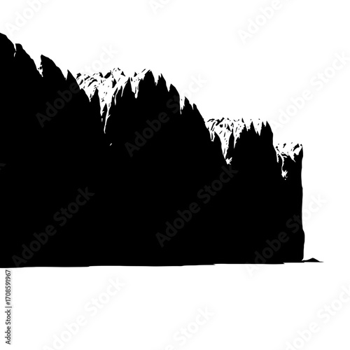 vector illustration of a rock