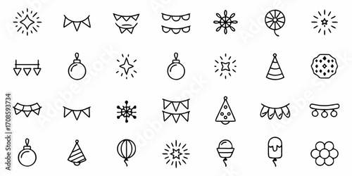 Get festive with these hand-drawn holiday icons, perfect for adding a touch of whimsy to your Christmas cards, party invites, and winter event promotions