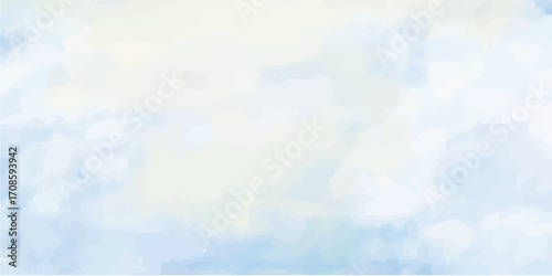 An abstract blue sky with wispy white clouds creating a beautiful, clear atmosphere