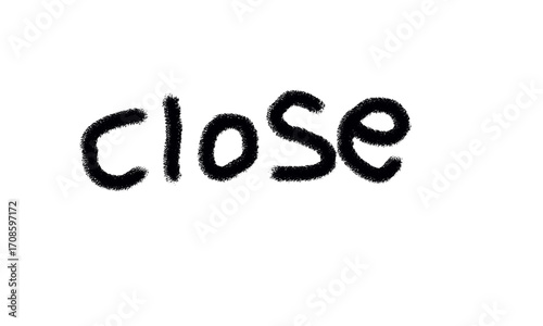 text '' Close '' close on transparent and white isolated background 