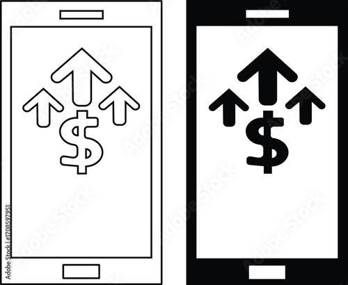 Investment fill & line icon set. Investment, Profit, Asset, Investor, Portfolio, Dividend, Capital, Risk, Inflation icons vector, vector illustration !	