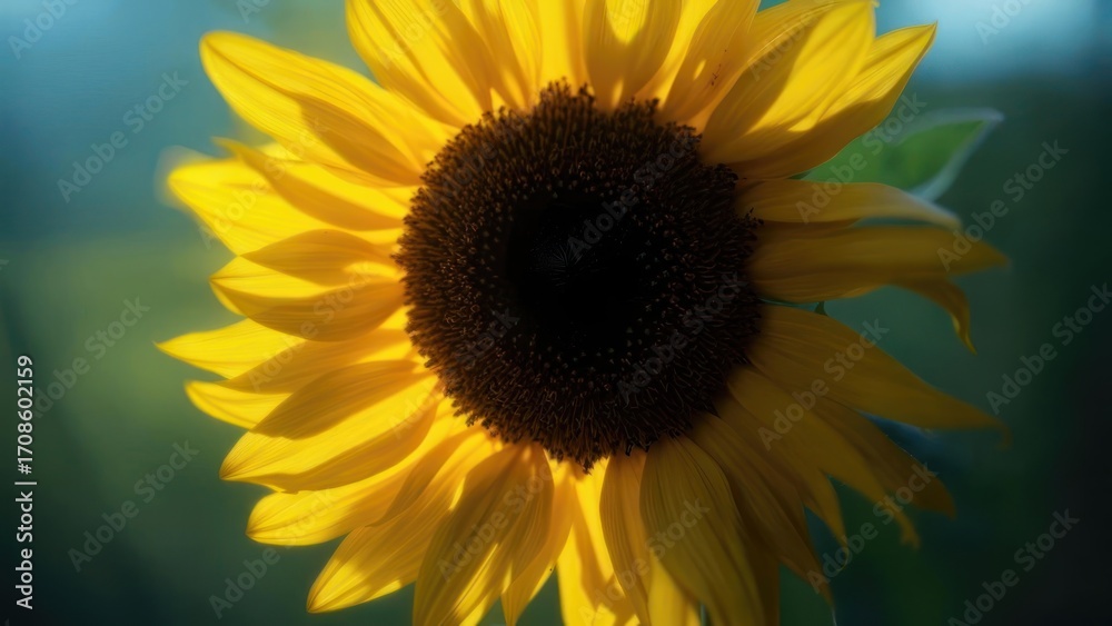 Fototapeta premium Close-up sunflower in sunlight