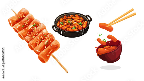Craving delicious Tteokbokki and skewers? Savor these vibrant Korean street food delights!