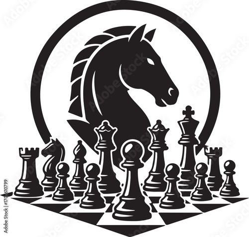 Chessboard Vector A Symbol of Strategy and Mind Games