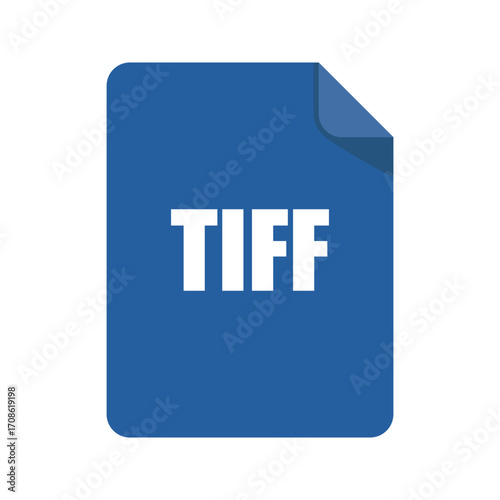 Blue document icon with white text file tiff