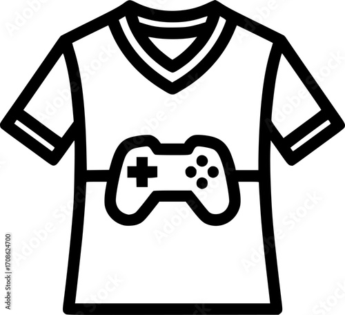 Esports team jersey outline icon vector
