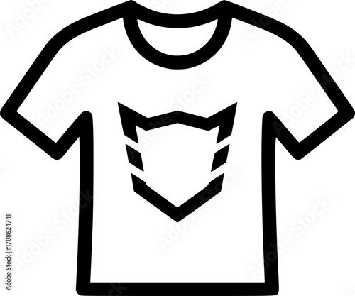 Esports team jersey outline icon vector
