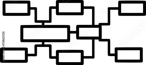 Gaming tournament bracket outline icon vector
