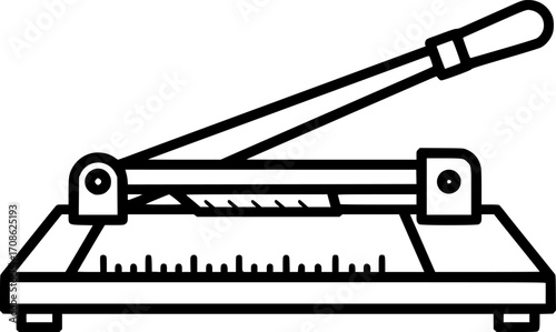 Vector outline of a paper cutter
