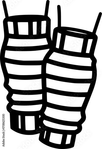 Leg warmers outline icon vector
