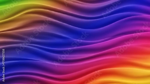 Wallpaper Mural Colorful wavy abstract background with vibrant rainbow hues creating a dynamic visual flow Torontodigital.ca