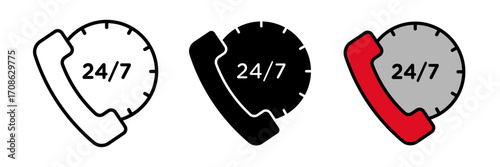 24 7 Emergency call services icon
