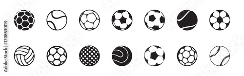 Soccer ball icon, football icon for sports apps and websites, soccer, football, tennis, golf, bowling, basketball, football symbol sign , vector illustration EPS 10.