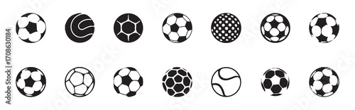 Soccer ball icon. football game ball icons, football simple black style symbol sign for sports apps and website, vector illustration EPS 10.