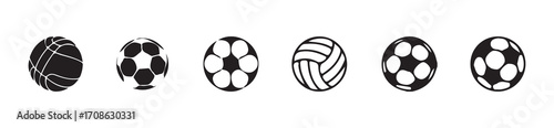 Soccer ball icon, football icon for sports apps and websites, soccer, football, tennis, golf, bowling, basketball, football symbol sign , vector illustration EPS 10.