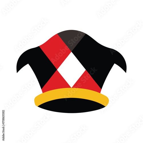 harlequin hat vector art