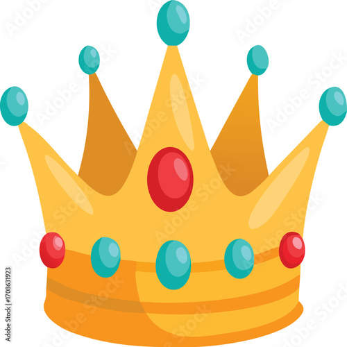 Golden regal crown illustration vector scalable eps icon royal symbol vector