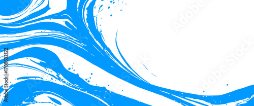 Blue paint with marble stone surface glitch effect on a white blue vector. Abstract..