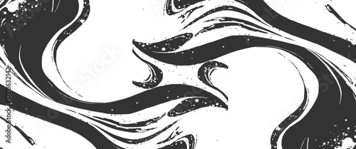 Marbled stone surface glitch effect on a white black png design..	