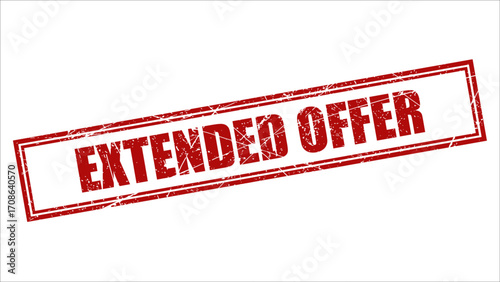 Extended offer stamp with grunge texture