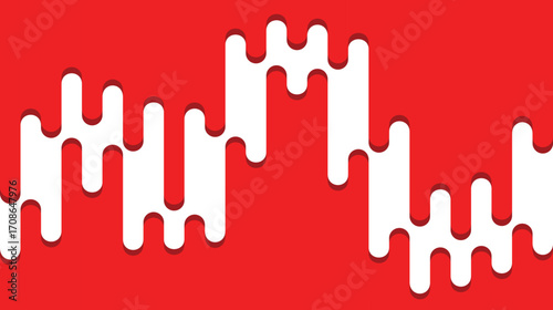 red paint and drops of blood, dripping paint on the wall, thick paint