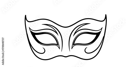 Elegant masquerade mask, symbolizing mystery, celebration, and festive occasion