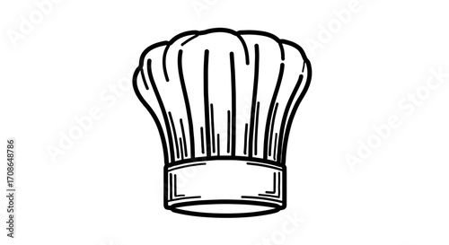 Chefs hat, a tall, pleated hat traditionally worn by chefs in the culinary profession