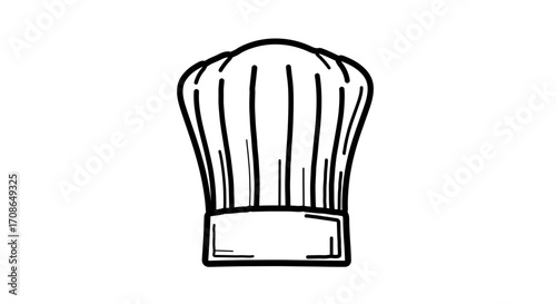 Illustration of a chefs hat, a symbol of culinary expertise and professionalism