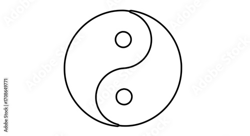 Yin and yang symbol, representing balance and harmony in duality