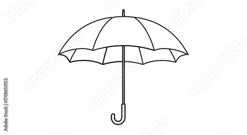 Illustration of an umbrella, a symbol of protection and shelter from the rain