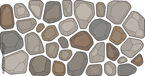 Seamless stone wall texture background vector design