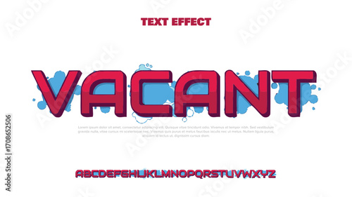 Vacant Abstract modern urban alphabet fonts. Typography decorative sport, game, technology, fashion, digital, future creative logo font. vector illustration