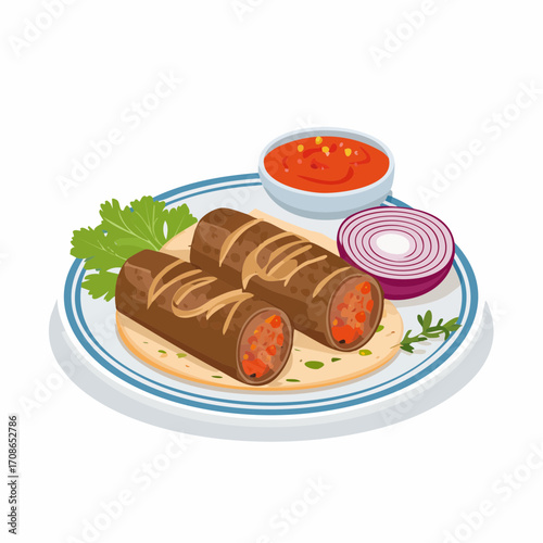Ćevapčići mit Fladenbrot