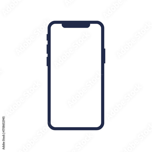 Blank mobile phone mockup with a simple minimalist design for app displays