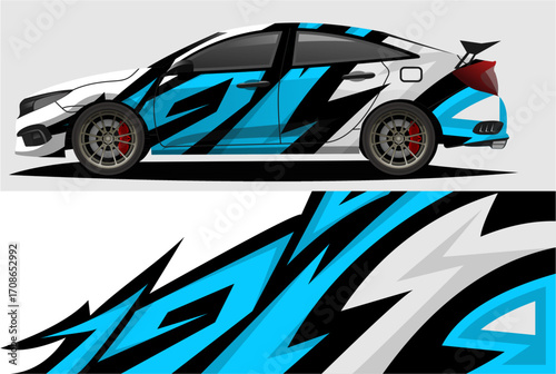 Sport car racing wrap design. vector design as1.eps