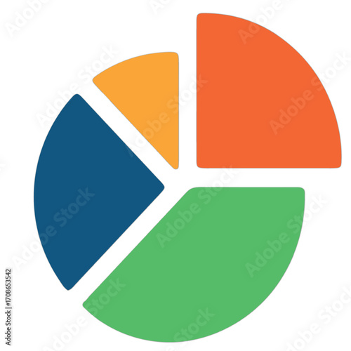 vector illustration of business pie chart icon