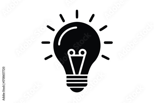 light bulb idea icon vector icon